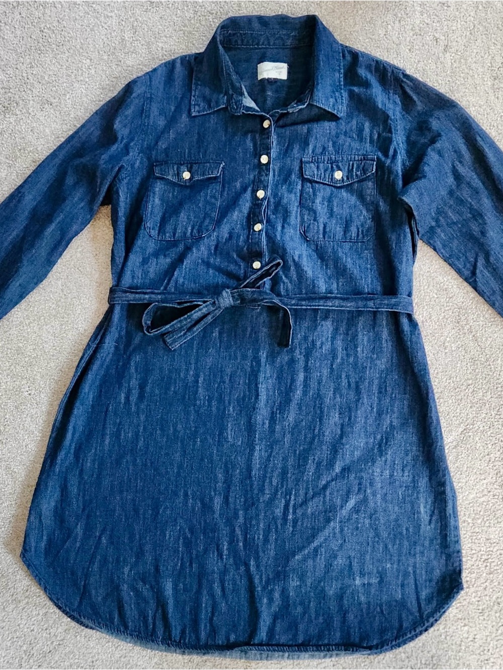Universal Thread Dark Blue Denim Shirt Dress